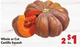 Vallarta Supermarkets Whole or Cut Castilla Squash offer