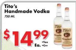 Valley Marketplace Tito's Handmade Vodka offer