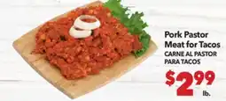 Vallarta Supermarkets Pork Pastor Meat for Tacos / CARNE AL PASTOR PARA TACOS offer