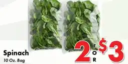 Valley Marketplace Spinach offer