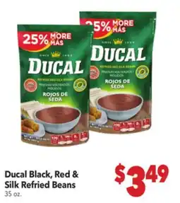 Vallarta Supermarkets Ducal Black, Red & Silk Refried Beans offer