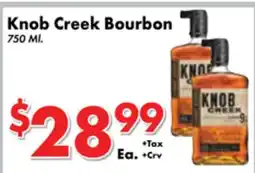 Valley Marketplace Knob Creek Bourbon offer