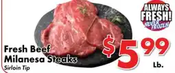 Valley Marketplace Fresh Beef Milanesa Steaks offer