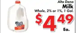 Valley Marketplace Alta Dena Milk offer