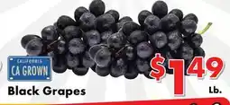 Valley Marketplace Black Grapes offer