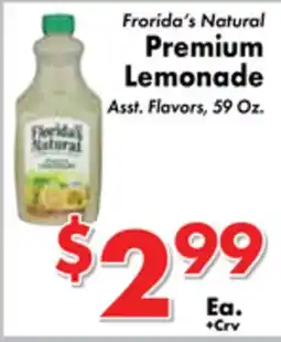 Valley Marketplace Frorida's Natural Premium Lemonade offer