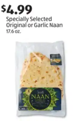 Aldi Specially Selected Original or Garlic Naan offer
