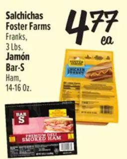 El Super Salchichas Foster Farms, Jamón Bar-S offer