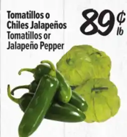El Super Tomatillos o Chiles Jalapeños offer