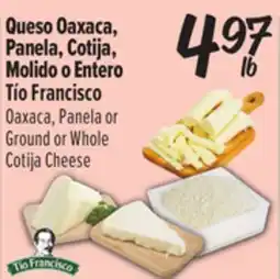 El Super Queso Oaxaca,Panela, Cotija,Molido o Entero Tío Francisco offer