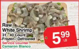 Superior Grocers Raw White Shrimp offer