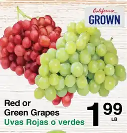 Superior Grocers Red or Green Grapes offer