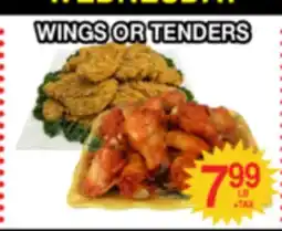 Superior Grocers WINGS OR TENDERS offer