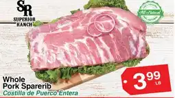 Superior Grocers Whole Pork Sparerib offer
