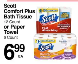 Superior Grocers Scott Comfort Plus Bath Tissue 12 Count or Paper Towel 6 Count offer