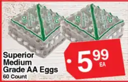 Superior Grocers Superior Medium Grade AA Eggs offer