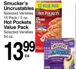 Superior Grocers Smucker's Uncrustables, Hot Pockets Value Pack offer