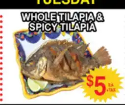 Superior Grocers WHOLE TILAPIA & SPICY TILAPIA offer