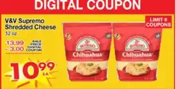 Superior Grocers V&V Supremo Shredded Cheese offer
