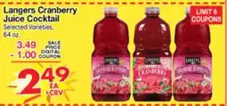 Superior Grocers Langers Cranberry Juice Cocktail offer