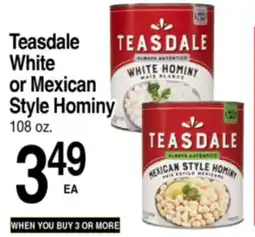 Superior Grocers Teasdale White or Mexican Style Hominy offer
