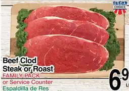 Superior Grocers Beef Clod Steak or Roast offer