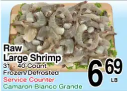 Superior Grocers Raw Large Shrimp offer