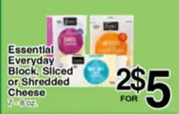 Superior Grocers Essential Everyday Block, Sliced or Shredded Cheese offer