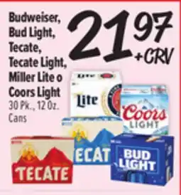 El Super Fresh Budweiser, Bud Light, Tecate, Tecate Light, Miller Lite o Coors Light offer