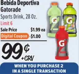El Super Fresh Bebida Deportiva Gatorade offer