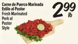 El Super Fresh Carne de Puerco Marinada Estilo al Pastor / Fresh Marinated Pork al Pastor Style offer
