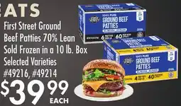 Smart & Final First Street Ground Beef Patties 70% Lean offer