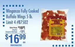 Smart & Final Winganza Fully Cooked Buffalo Wings 5 lb offer