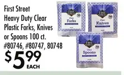 Smart & Final First Street Heavy Duty Clear Plastic Forks, Knives or Spoons offer