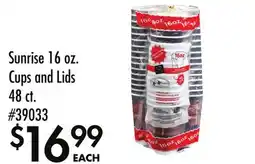 Smart & Final Sunrise 16 oz. Cups and Lids offer