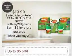 Walgreens Zyrtec Allergy Relief offer