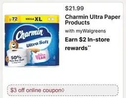 Walgreens Charmin Ultra Paper Products offer