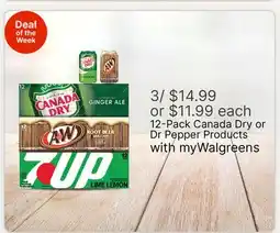 Walgreens 12-Pack Canada Dry or Dr Pepper Products offer