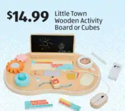 Aldi Little Town Wooden Activity Board or Cubes offer