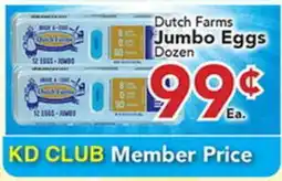 Eurofresh Market Dutch Farms Jumbo Eggs offer