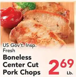 Eurofresh Market US Gov't Insp. Fresh Boneless Center Cut Pork Chops offer