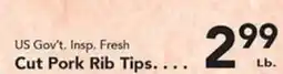 Eurofresh Market US Gov't. Insp. Fresh Cut Pork Rib Tips offer