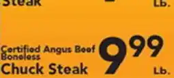 Eurofresh Market Certified Angus Beef Boneless Chuck Steak offer