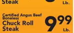 Eurofresh Market Certified Angus Beef Boneless Chuck Roll Steak offer