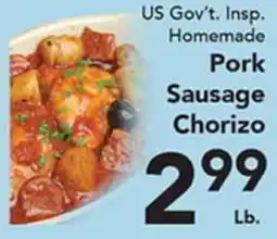 Eurofresh Market US Gov't. Insp. Homemade Pork Sausage Chorizo offer