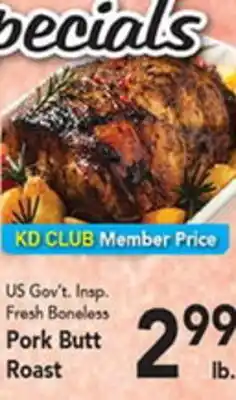 Eurofresh Market US Gov't. Insp. Fresh Boneless Pork Butt Roast offer