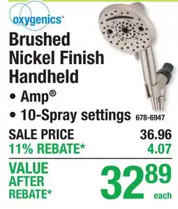 Menards Brushed Nickel Finish Handheld offer