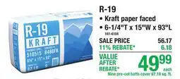 Menards Knauf R-19 Fiberglass Insulation offer
