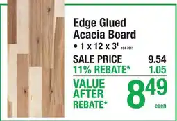 Menards Edge Glued Acacia Board offer