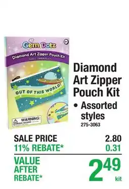 Menards Diamond Art Zipper Pouch Kit offer